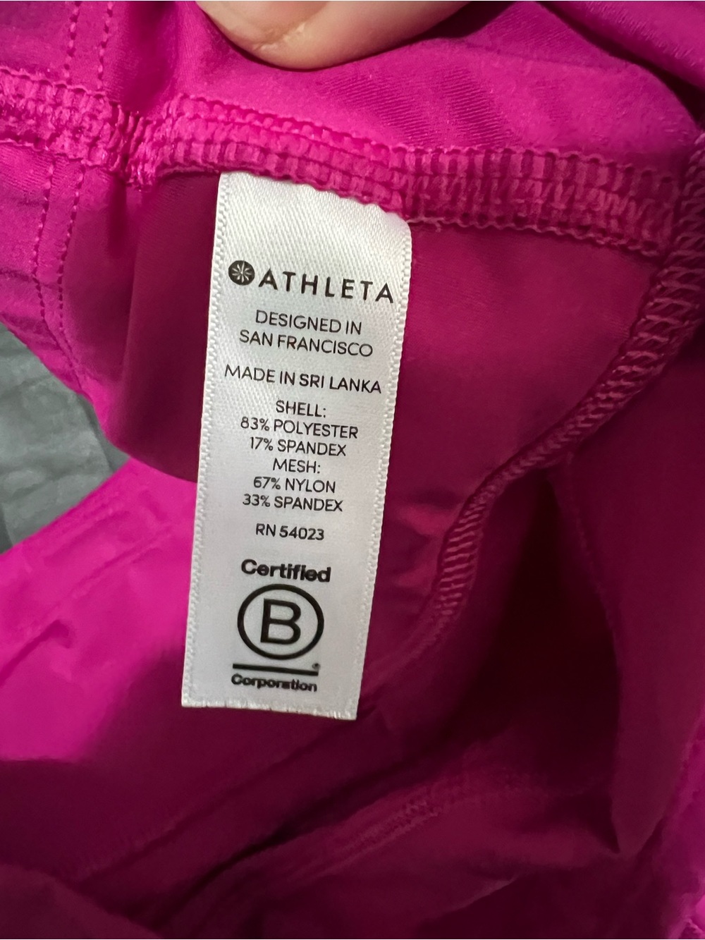 Athleta Velocity Laser Cut Fuchsia Pink High Rise Athletic Capri Leggings - Picture 9 of 9